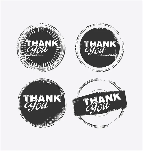 Grunge rubber stamp with the text thank you — Stock Vector