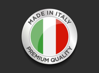 İtalya 'nın etiket simgesinde yapılmış, İtalya logosu, İtalya bayrağı, İtalya ürün amblemi