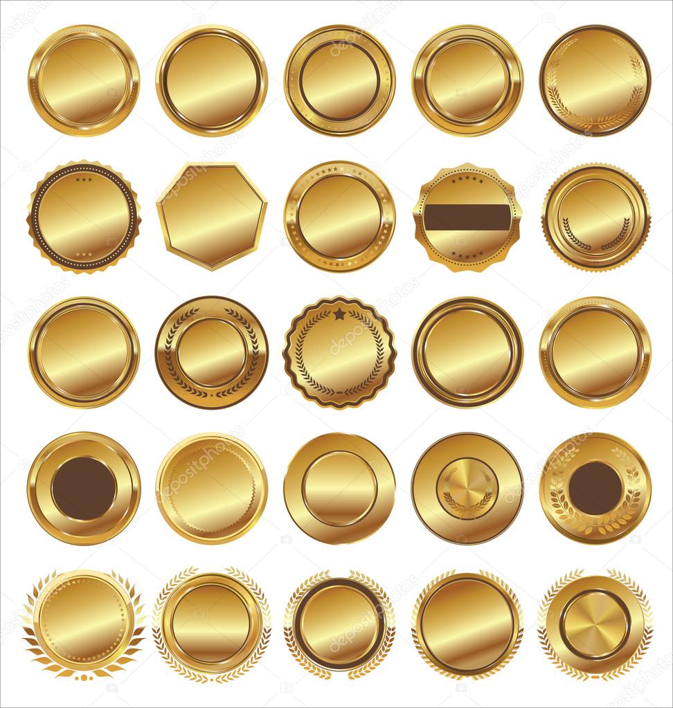 Golden badges collection