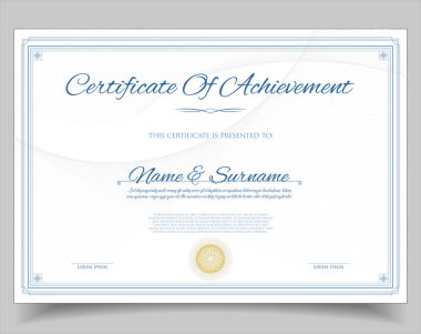 İş ve eğitim için takdir belgesi. Retro biçim sertifika şablonu. Basit çok amaçlı sertifika tasarımı 