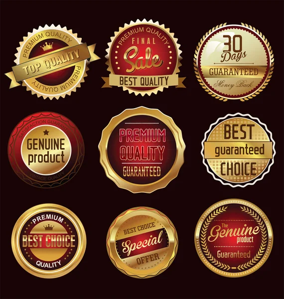 Premium kwaliteit retro vintage labels-collectie — Stockvector