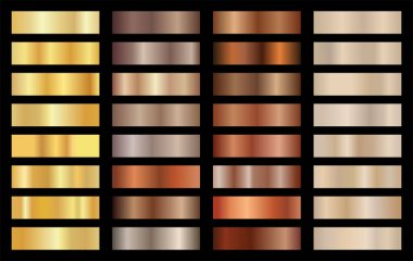 Gerçekçi altın ve bronz arkaplan dokusu koleksiyonu 