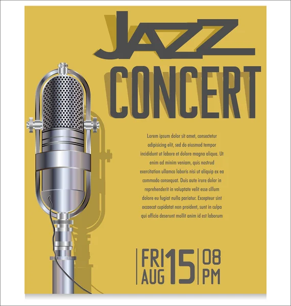 Festival de musique jazz, affiche — Image vectorielle