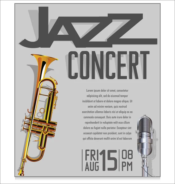 Фестиваль джазовой музыки, плакат — стоковый вектор