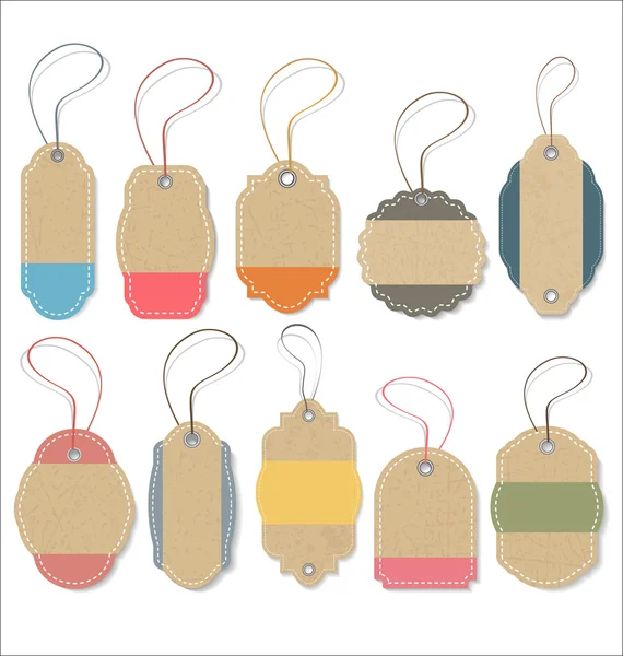 Vintage retro tags collection — Stock Vector