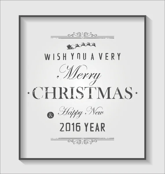 Merry Christmas And Happy New Year Vintage Christmas Background — Stock Vector