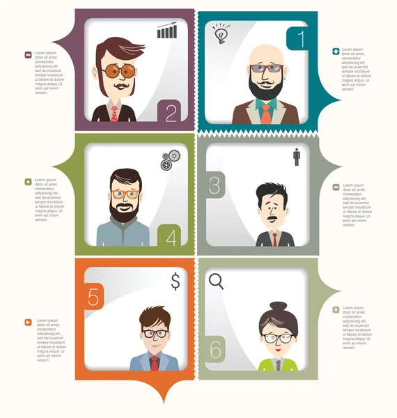 Personas con burbujas del habla banner de trabajo en equipo y concepto de infografía — Vector de stock