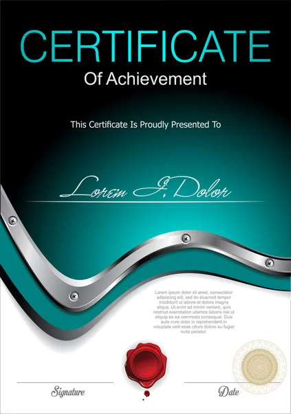 Certificaat of diploma sjabloon — Stockvector