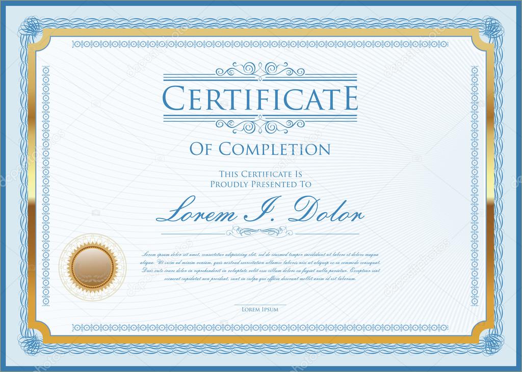 Certificate or diploma template