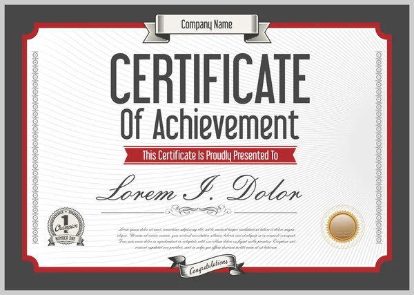 Plantilla de certificado o diploma — Vector de stock
