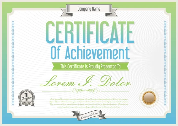 Certificaat of diploma sjabloon — Stockvector