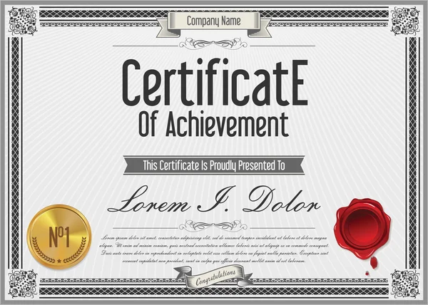 Certificaat of diploma sjabloon — Stockvector