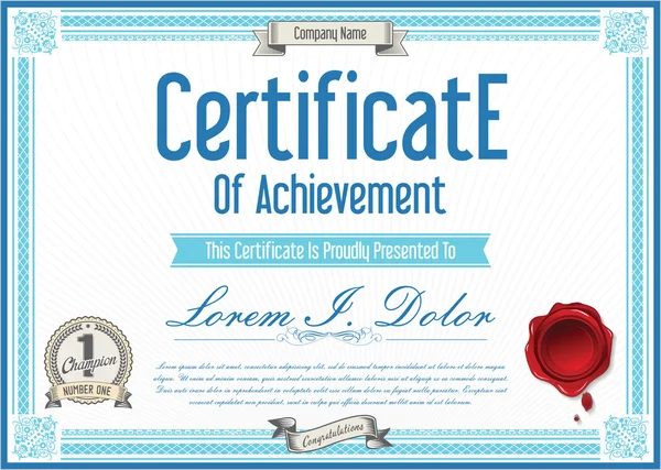 Certificaat of diploma sjabloon — Stockvector