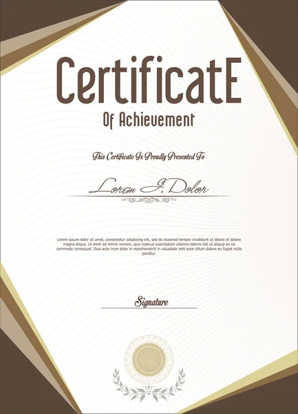 Modello di certificato o diploma — Vettoriale Stock
