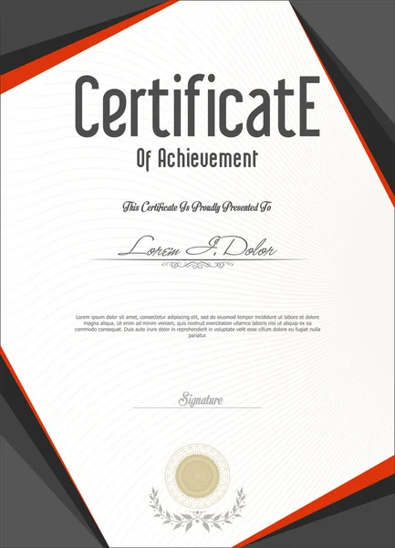 Certificaat of diploma sjabloon — Stockvector