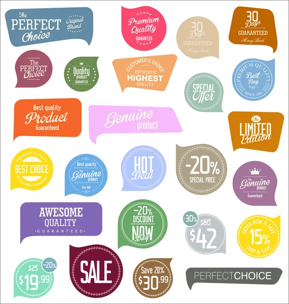 Verkoop labels-collectie — Stockvector