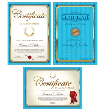 Vektör sertifika şablonu