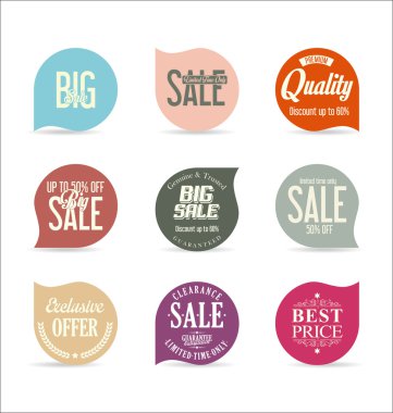 Satılık fiyat etiketi modern koleksiyon