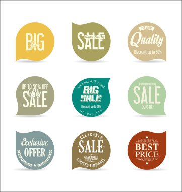 Satılık fiyat etiketi modern koleksiyon