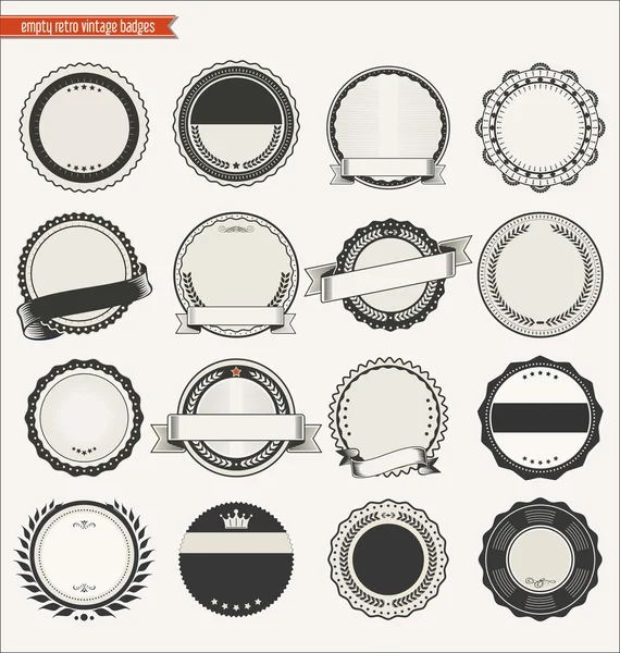 Lege retro vintage badges collectie — Stockvector