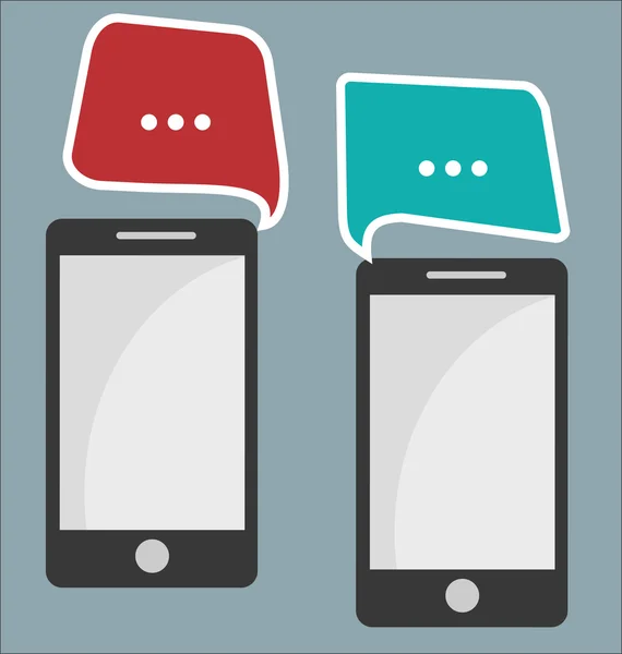 Mobiltelefon Kommunikation abstrakter Hintergrund — Stockvektor