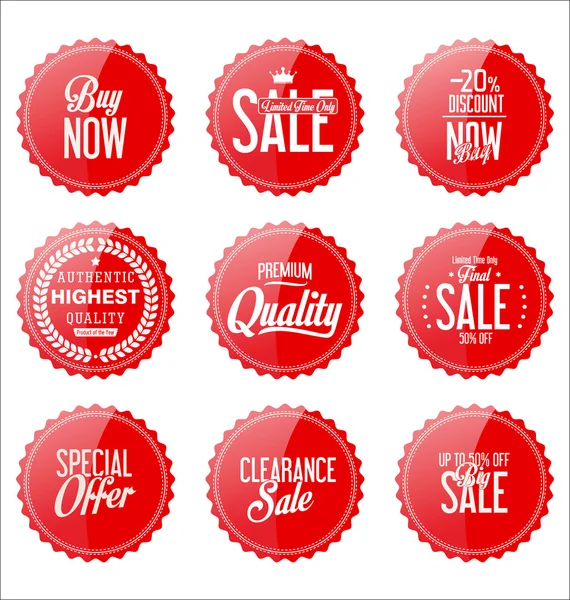 Moderne collectie van verkoop stickers en labels — Stockvector