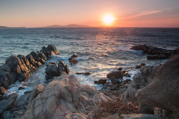 ミコノス島の赤い夕日 — ストック写真