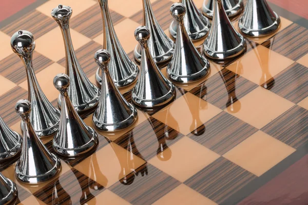 Kovový šachy Stock Obrázky