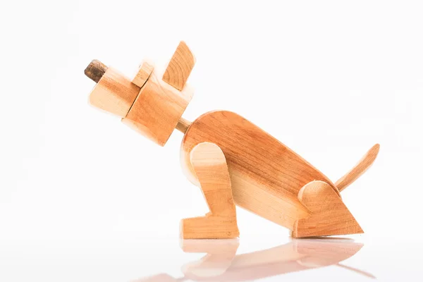 Toy wooden dog — Stock Photo, Image