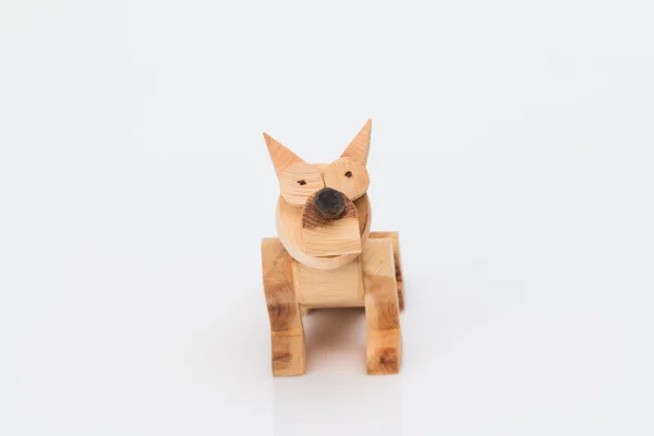 Toy wooden dog two — Stock Photo, Image