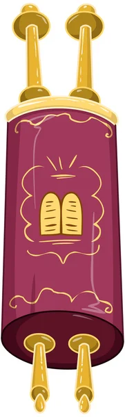 Judío Oro Cerrado Torá Santa Biblia — Vector de stock