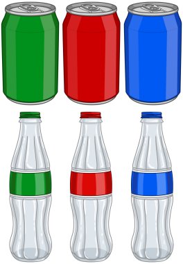 Gazoz Cola alüminyum cam şişe üç renk