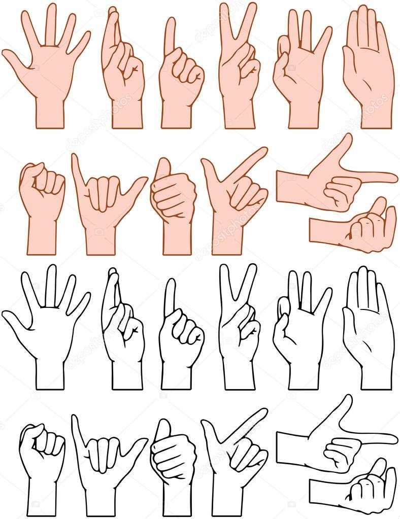 Universal Hand Signs Gestures