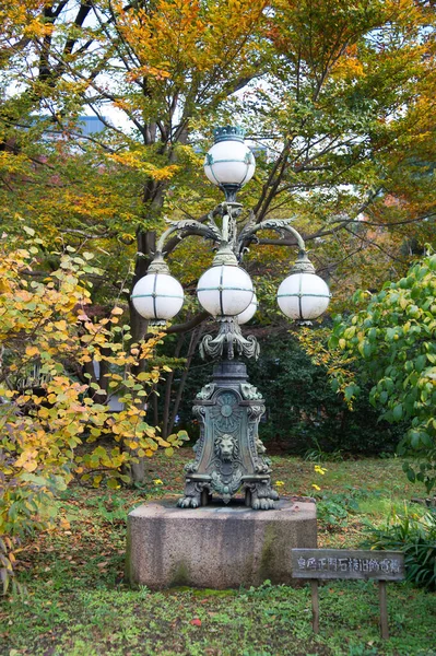 Herbst Hinterlässt Landschaft Mit Japanischem Garten Japan — Stockfoto