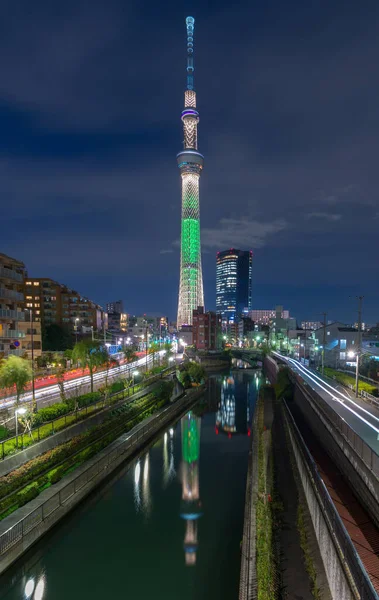 Токіо Японія Міський Пейзаж Skytree — стокове фото