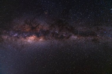 Awe inspiring view of Milky Way galaxy with star in night sky