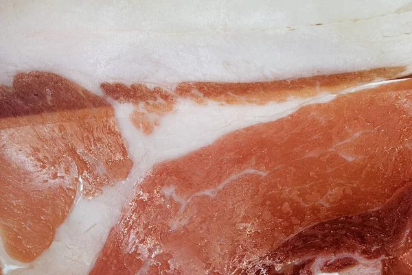 Slanina Prosciutto Pozadí Plný Rám Fotografie Pro Obchod Obaly — Stock fotografie