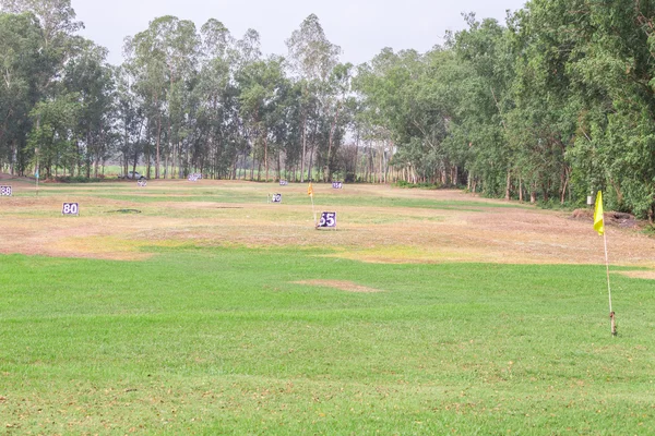 Basic green area for driving golf. — Stock Photo, Image