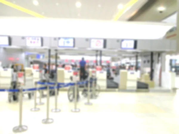 Check-in de passageiros no Aeroporto imagem desfocada . — Fotografia de Stock