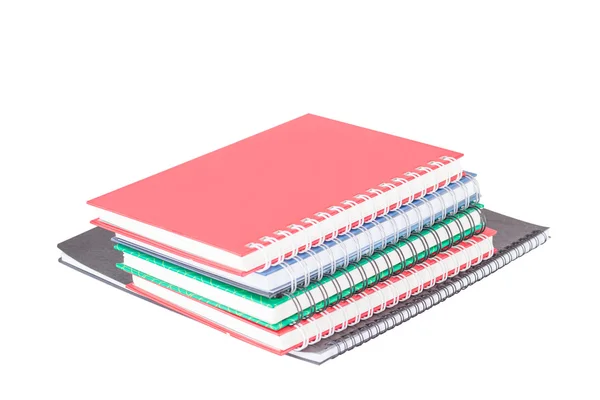 Stack av anteckningsböcker färgglada. — Stockfoto