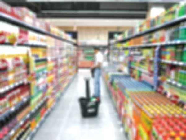 İç süpermarket blur görüntü.