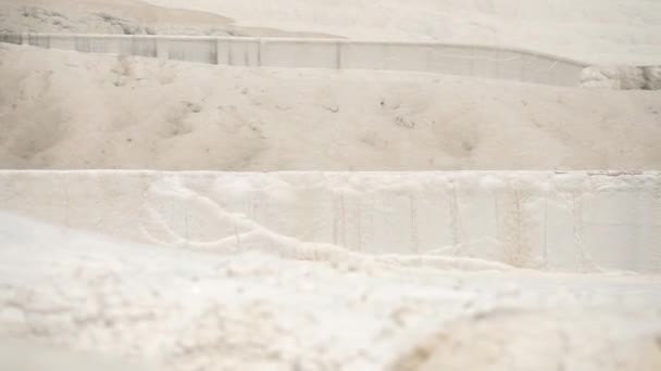 Travertinos Pamukkale Turquía Cascadas Naturales — Vídeos de Stock