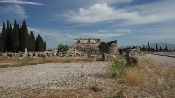 Hierapolis Città Antica Pamukkale Turchia — Video Stock