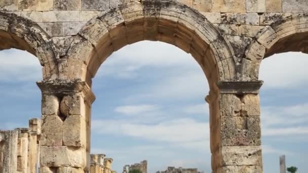 Hierapolis Ancient City Pamukkale Turkey — Stock Video