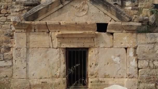 Hierapolis Antika Stad Pamukkale Turkiet — Stockvideo