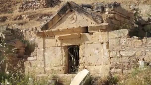 Antike Stadt Hierapolis Pamukkale Türkei — Stockvideo