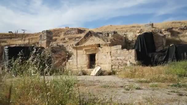 Hierapolis Starożytne Miasto Pamukkale Turcja — Wideo stockowe