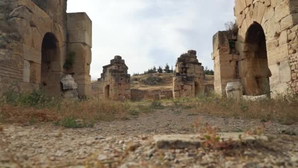Hierapolis Ancient City Pamukkale Turkey — Stock Video