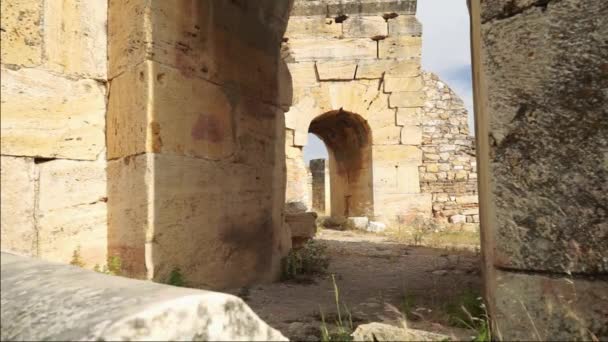 Hierapolis Ancient City Pamukkale Turkey — Stock Video