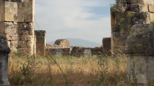 Hierapolis Antigua Ciudad Pamukkale Turquía — Vídeo de stock